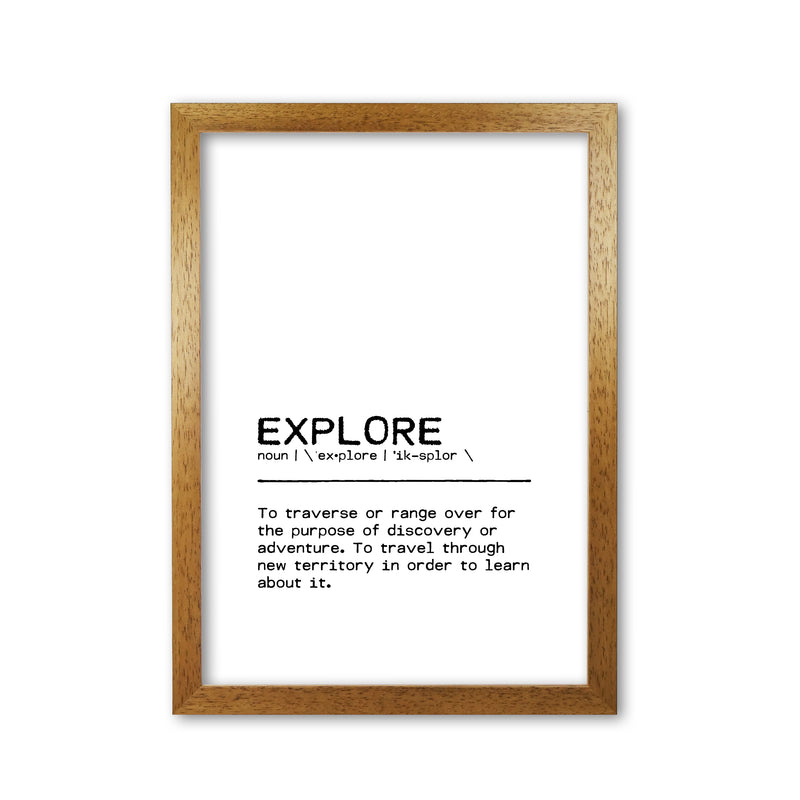 Explore Adventure Definition Quote Print By Orara Studio Oak Grain