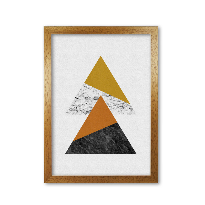 Geometric Triangles Print By Orara Studio Oak Grain