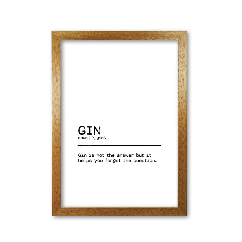 Gin Forget Definition Quote Print By Orara Studio Oak Grain