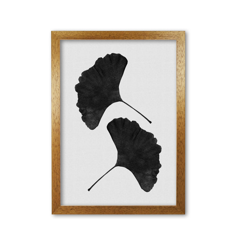 Ginkgo Leaf Black & White II Print By Orara Studio Oak Grain