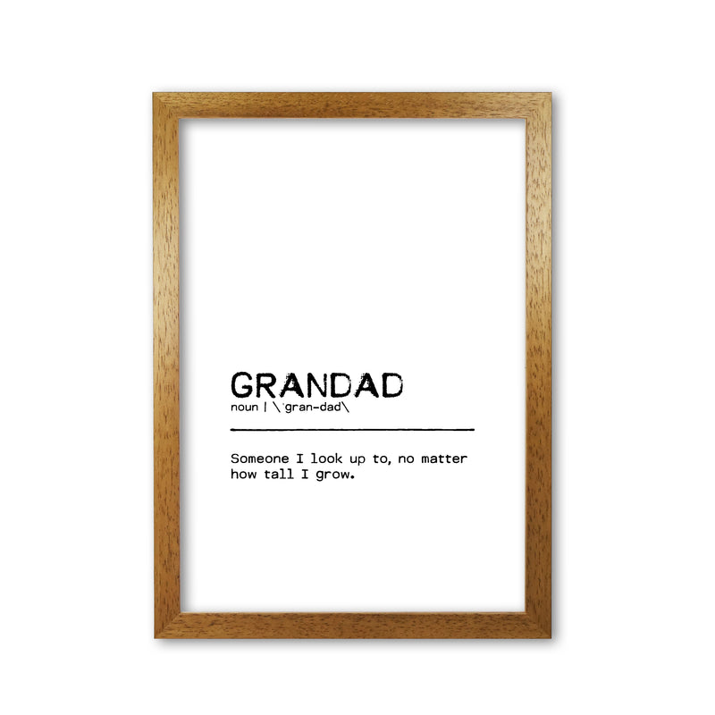 Grandad Tall Definition Quote Print By Orara Studio Oak Grain