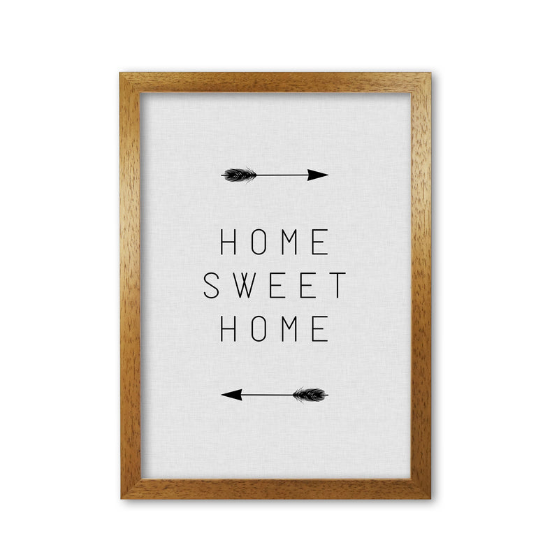 Home Sweet Home Arrow Quote Print By Orara Studio Oak Grain