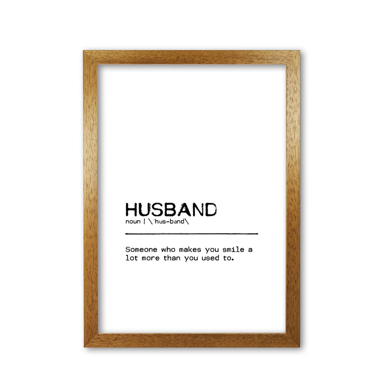 Husband Smile Definition Quote Print By Orara Studio Oak Grain