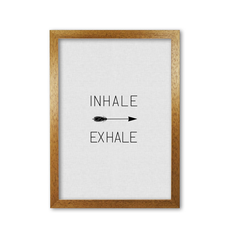 Inhale Exhale Arrow Quote Print By Orara Studio Oak Grain