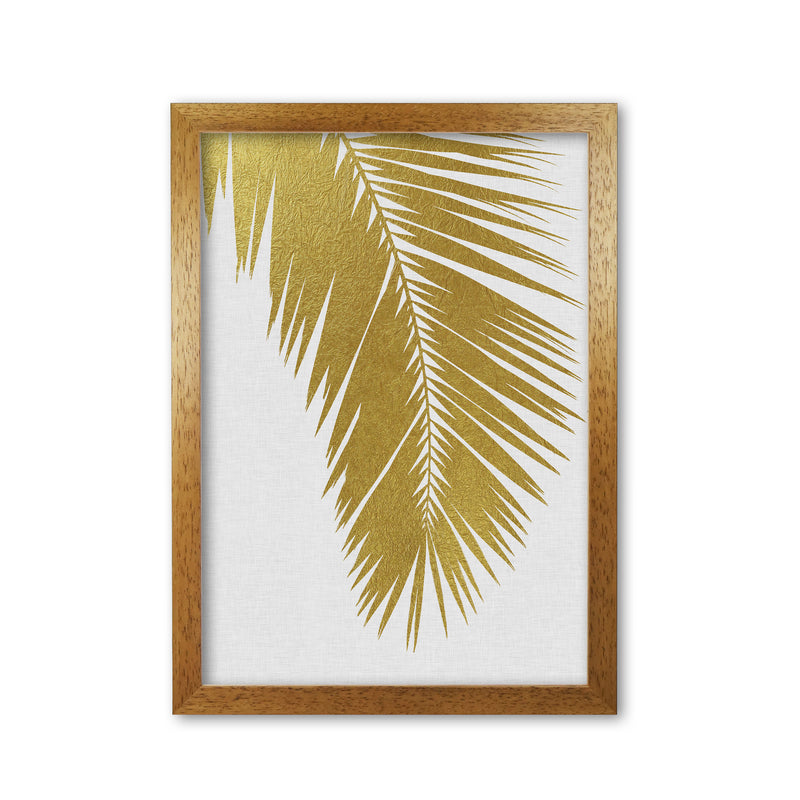 Palm Leaf Gold I Print By Orara Studio, Framed Botanical & Nature Art Print Oak Grain