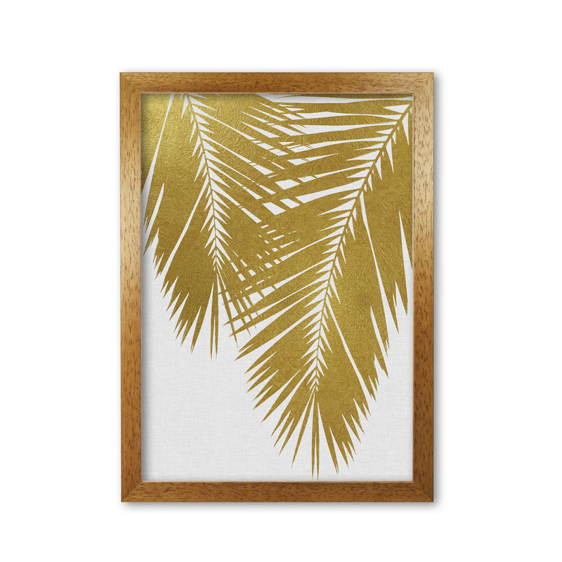 Palm Leaf Gold II Print By Orara Studio, Framed Botanical & Nature Art Print Oak Grain
