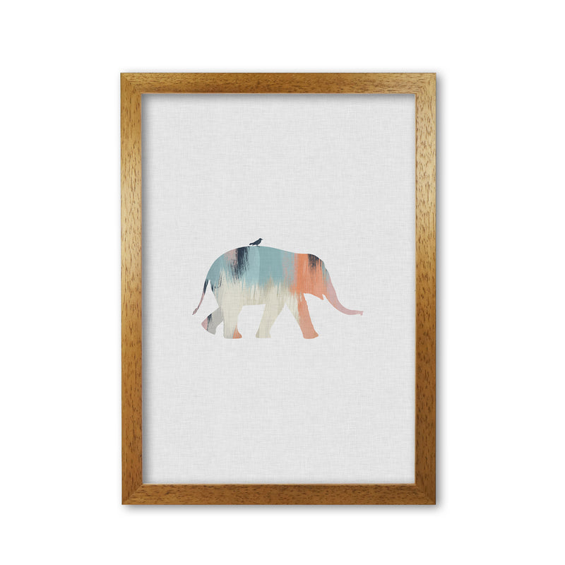 Pastel Elephant Print By Orara Studio Animal Art Print Oak Grain