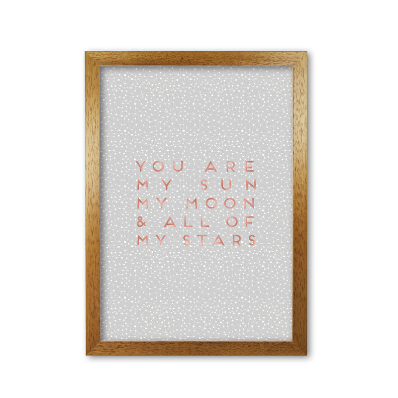 Sun, Moon & Stars Love Quote Print By Orara Studio Oak Grain