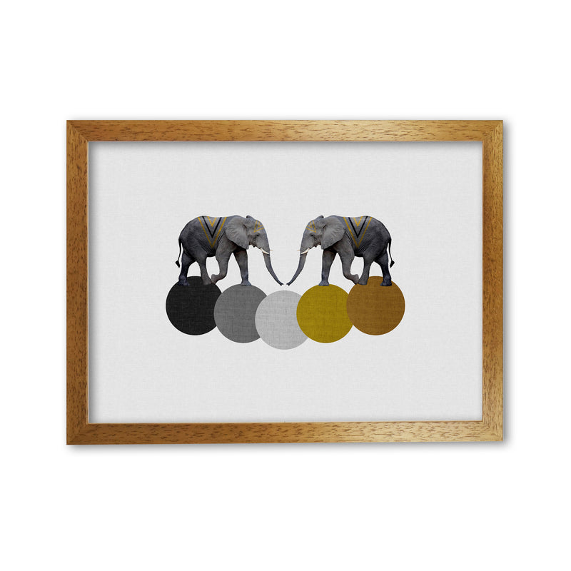 Tribal Elephants Print By Orara Studio Animal Art Print Oak Grain
