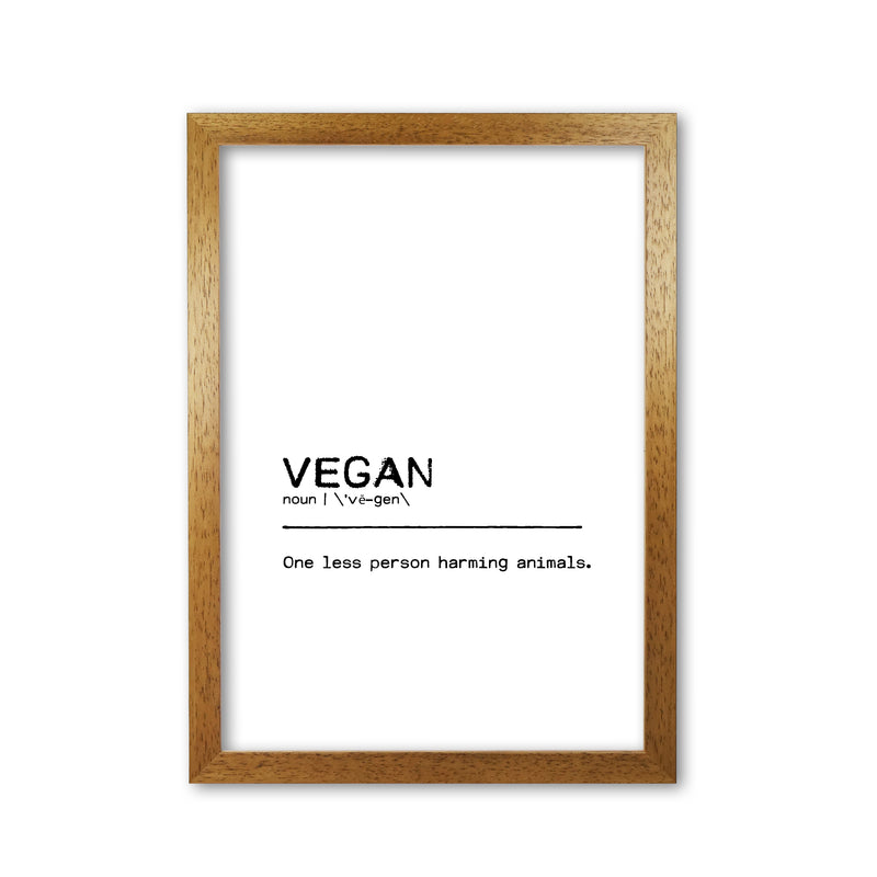 Vegan Person Definition Quote Print By Orara Studio Oak Grain
