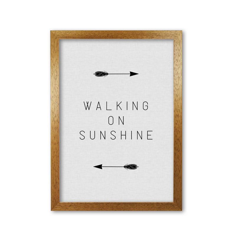 Walking On Sunshine Arrow Quote Print By Orara Studio Oak Grain