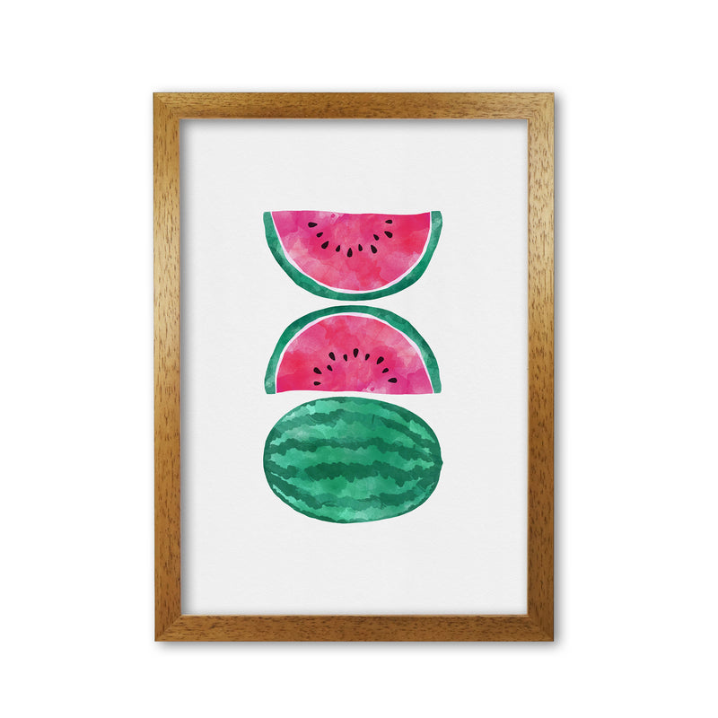 Watermelons Print By Orara Studio, Framed Kitchen Wall Art Oak Grain