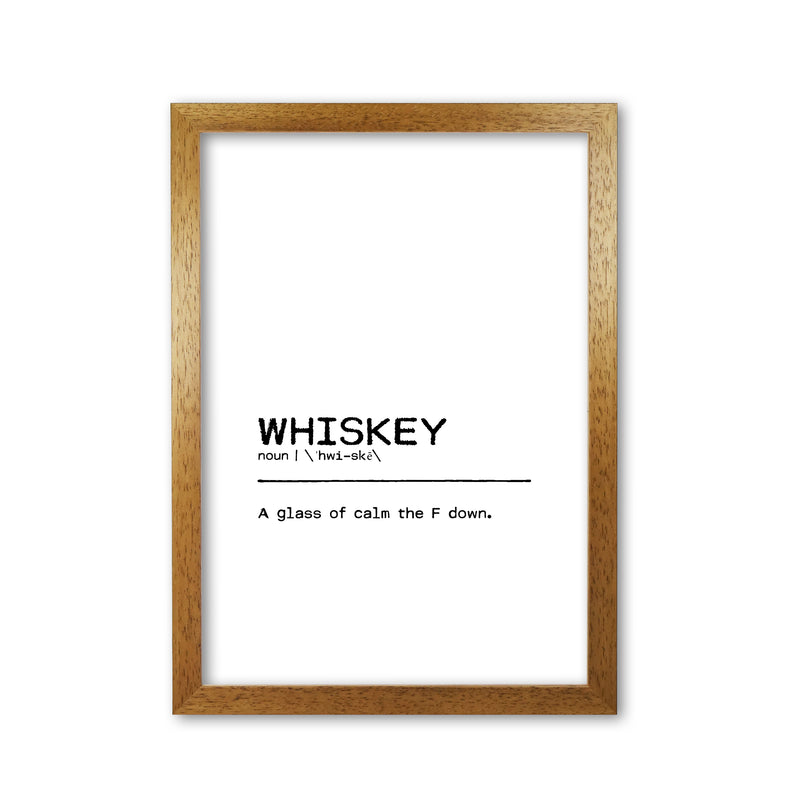 Whiskey Calm Definition Quote Print By Orara Studio Oak Grain