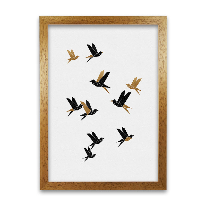 Origami Birds Collage I Art Print by Orara Studio A2 Black Frame