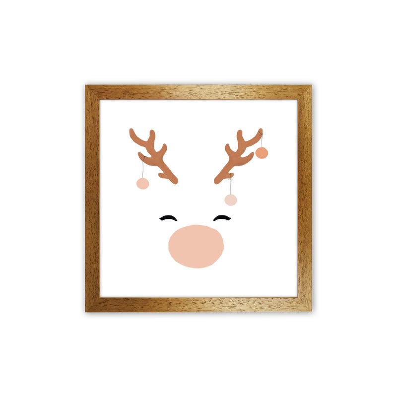 Deer & Baubles Christmas Art Print by Orara Studio Oak Grain