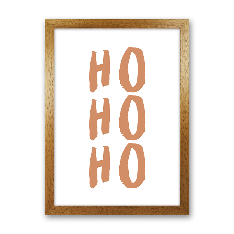 Ho Ho Ho Christmas Art Print by Orara Studio Oak Grain