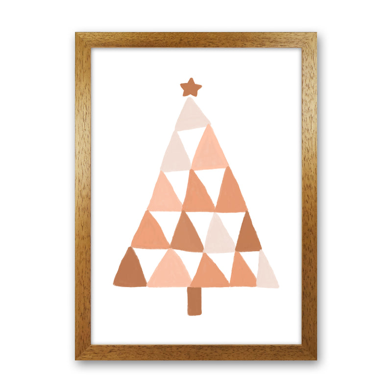 Pastel Christmas Tree Christmas Art Print by Orara Studio Oak Grain