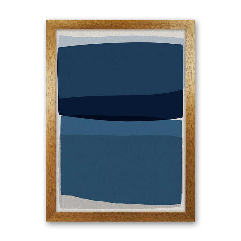Modern Blue Abstract Art Print by Orara Studio Oak Grain