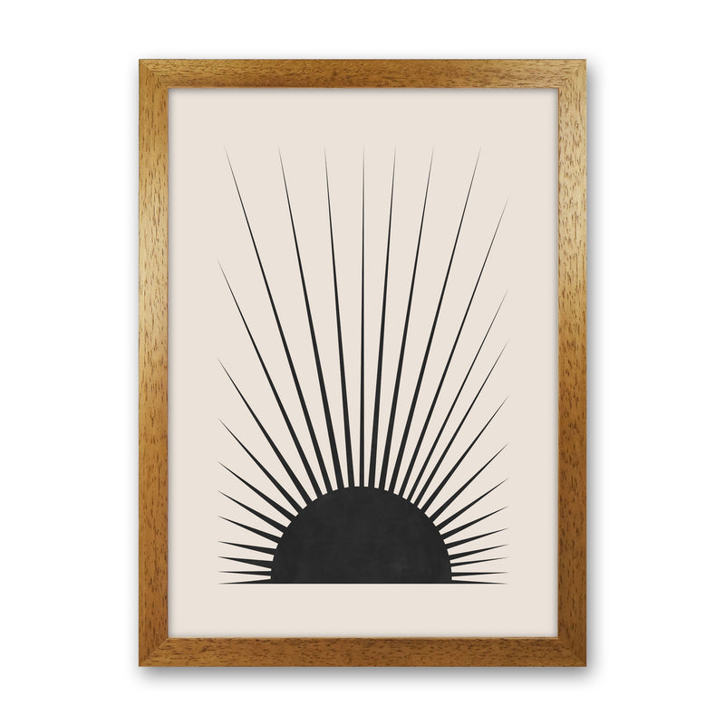 Minimal Sun Art Print by Orara Studio Oak Grain
