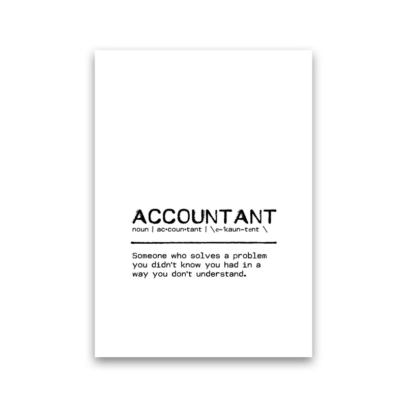 Accountant Solves Definition Quote Print By Orara Studio Print Only