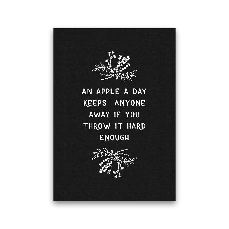 An Apple A Day Funny Quote Print By Orara Studio Print Only