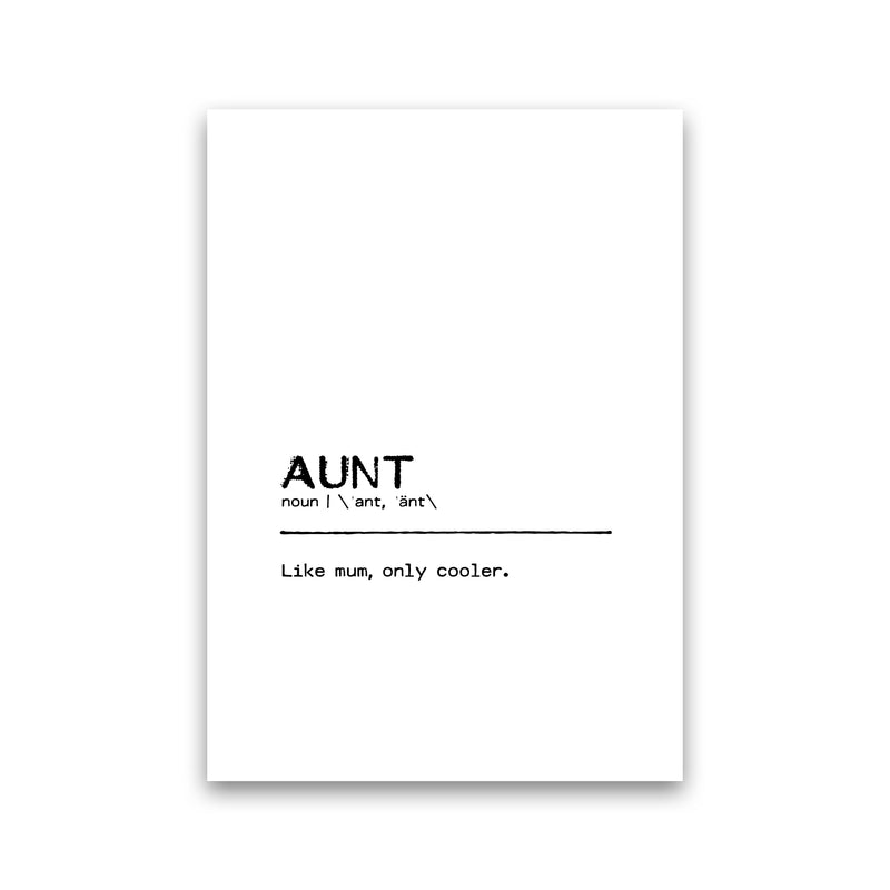 Aunt Cool Definition Quote Print By Orara Studio Print Only