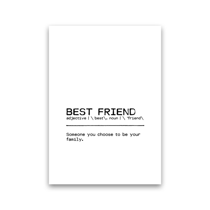 Best Friend Family Definition Quote Print By Orara Studio Print Only