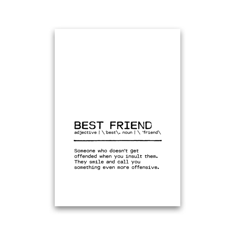 Best Friend Offend Definition Quote Print By Orara Studio Print Only