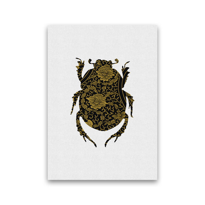 Black And Gold Beetle I Print By Orara Studio Animal Art Print Print Only
