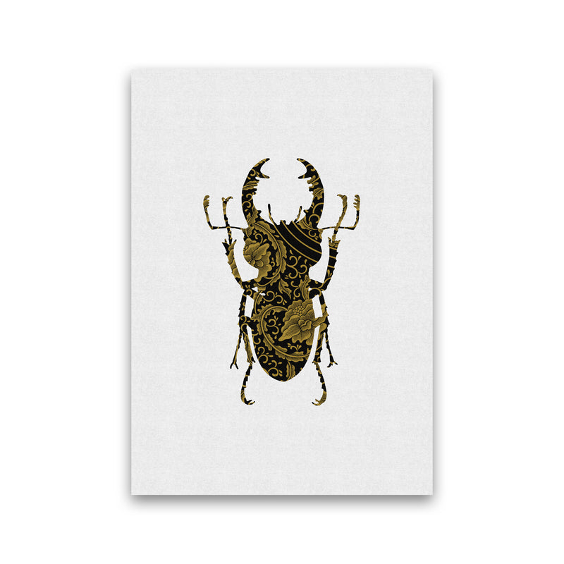 Black And Gold Beetle II Print By Orara Studio Animal Art Print Print Only