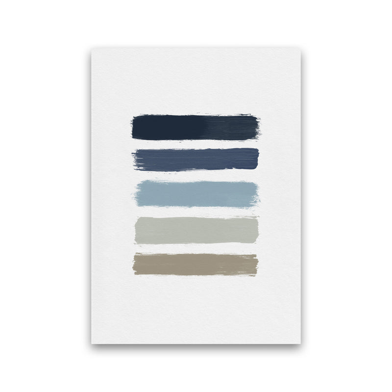 Blue & Taupe Stripes Print By Orara Studio Print Only