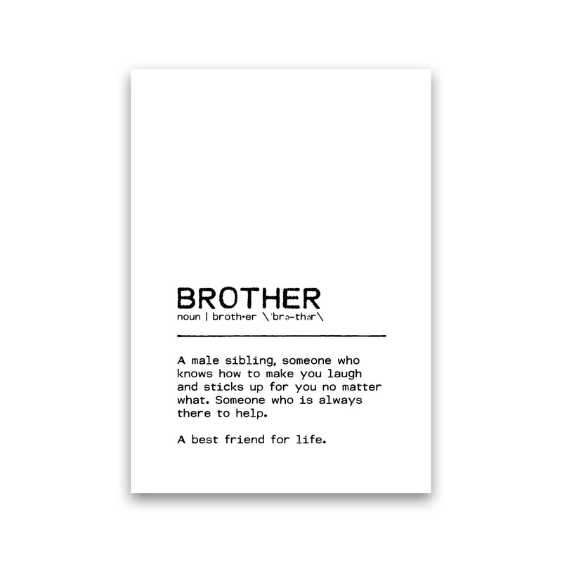 Brother Best Friend Definition Quote Print By Orara Studio Print Only