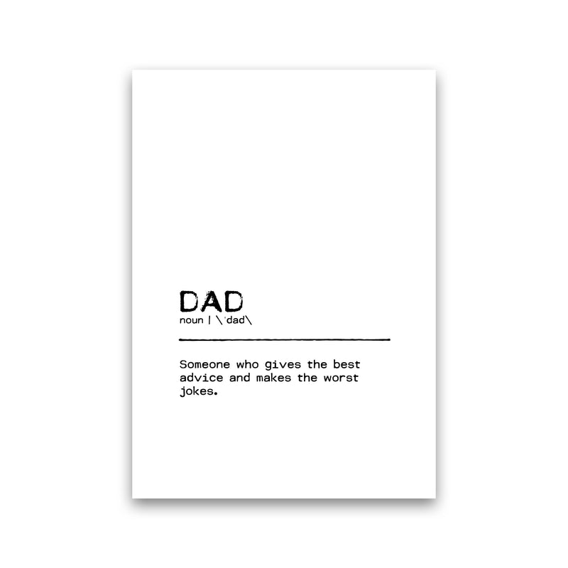 Dad Advice Definition Quote Print By Orara Studio Print Only