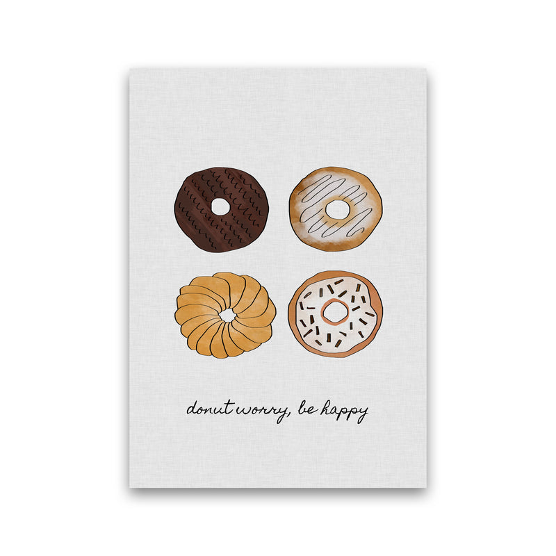 Donut Worry Print By Orara Studio, Framed Kitchen Wall Art Print Only