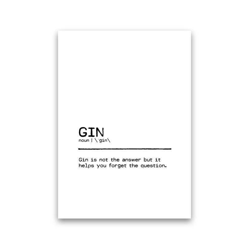 Gin Forget Definition Quote Print By Orara Studio Print Only