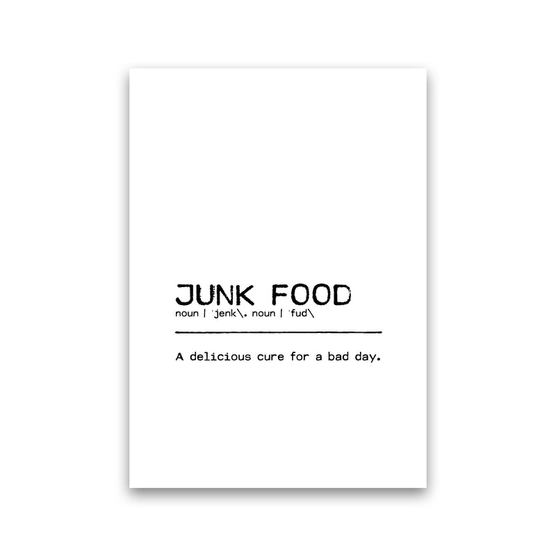 Junk Food Delicious Definition Quote Print By Orara Studio Print Only