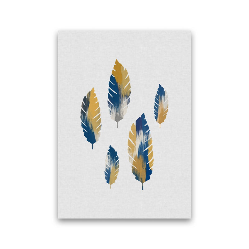 Leaves Blue & Yellow Print By Orara Studio Print Only