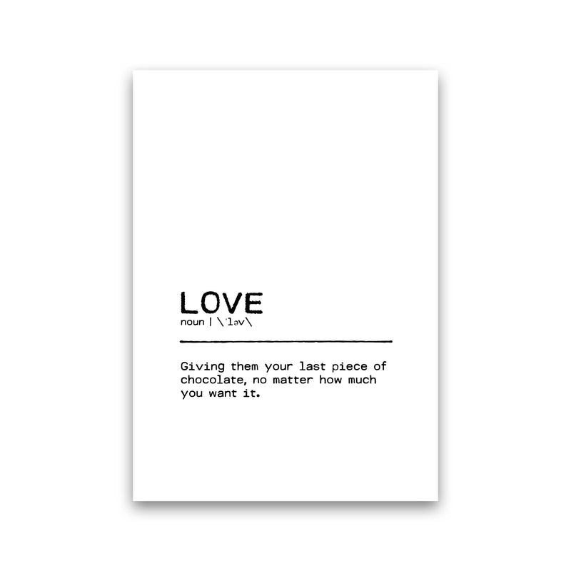 Love Chocolate Definition Quote Print By Orara Studio Print Only