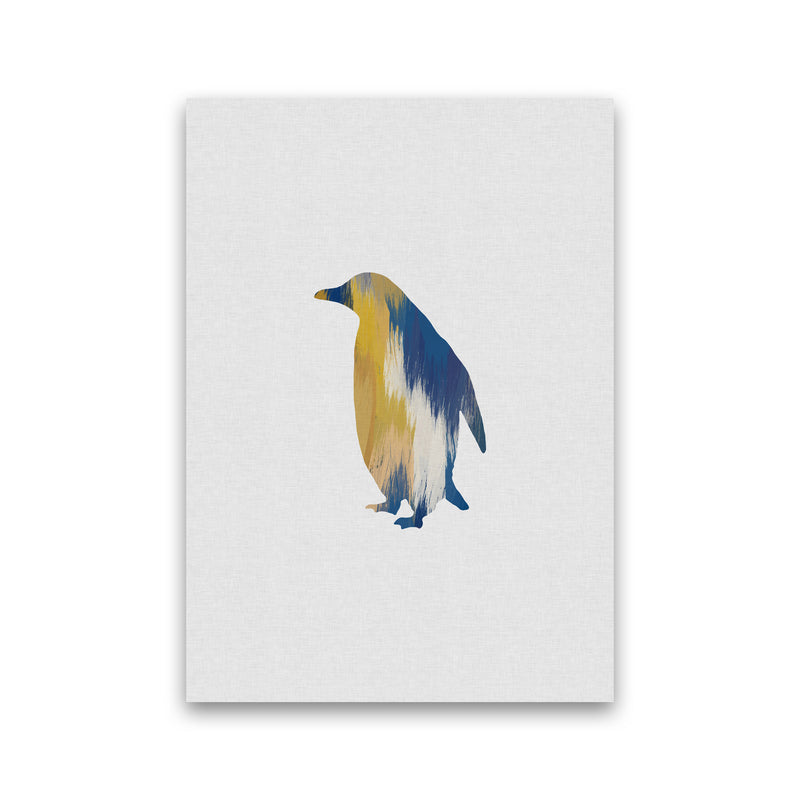 Penguin Blue & Yellow Print By Orara Studio Animal Art Print Print Only