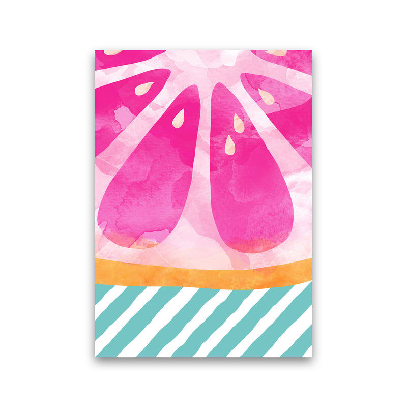 Pink Grapefruit Abstract Print By Orara Studio, Framed Kitchen Wall Art Print Only
