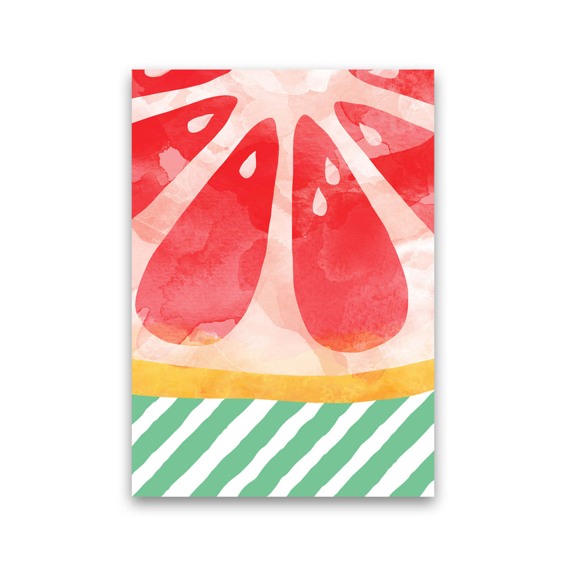 Red Grapefruit Abstract Print By Orara Studio, Framed Kitchen Wall Art Print Only