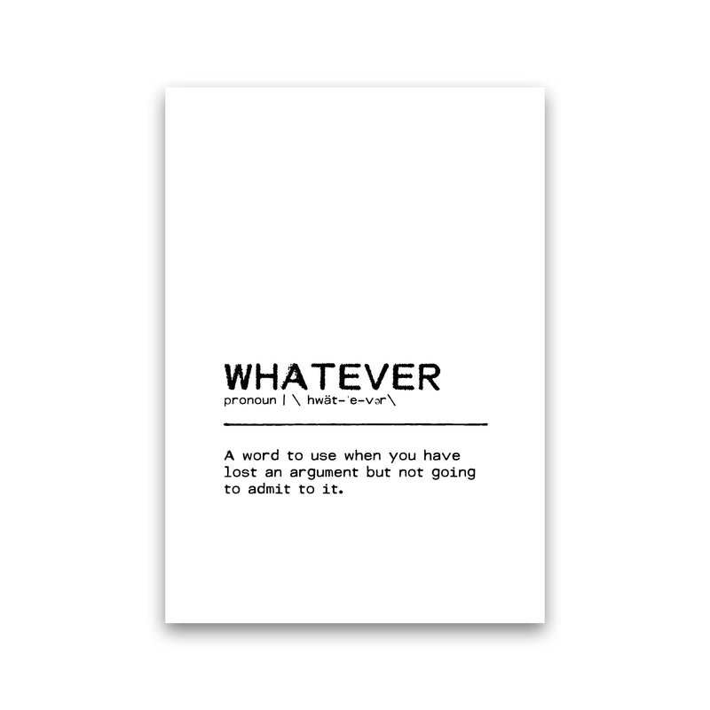 Whatever Lost Definition Quote Print By Orara Studio Print Only