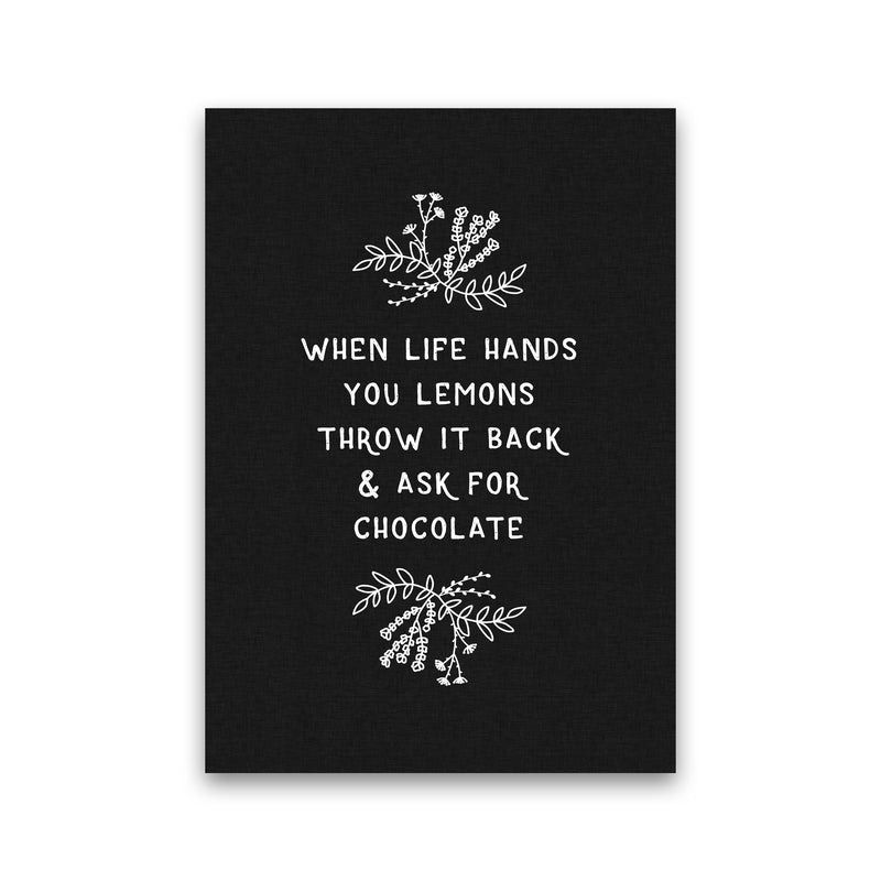 When Life Hands You Lemons Funny Quote Print By Orara Studio, Kitchen Wall Art Print Only