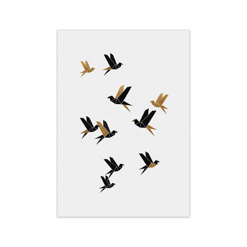 Origami Birds Collage I Art Print by Orara Studio A2 White Frame