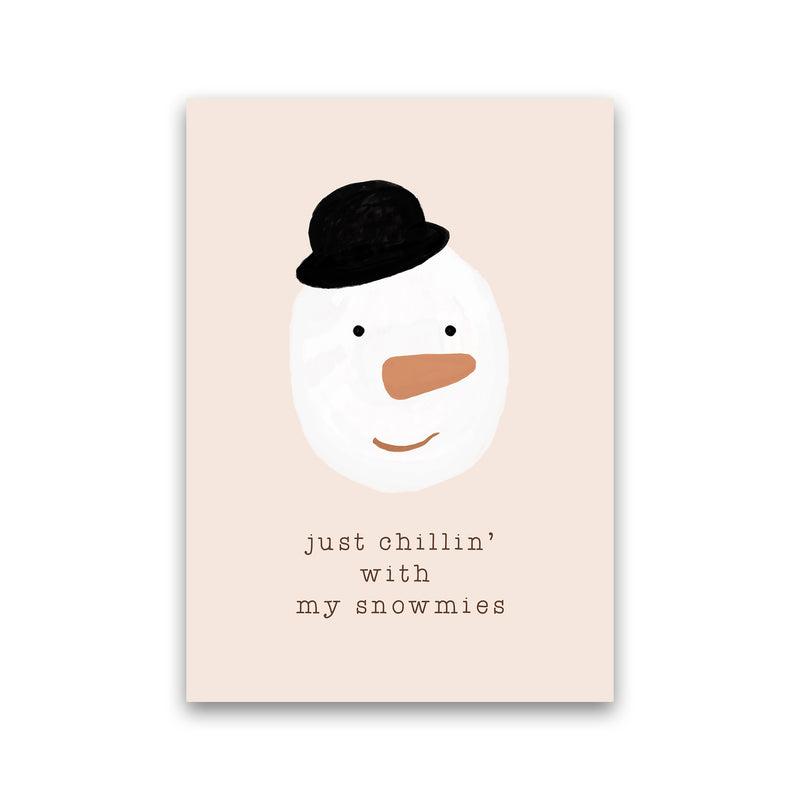 Chilling With My Snowmies Christmas Art Print by Orara Studio Print Only