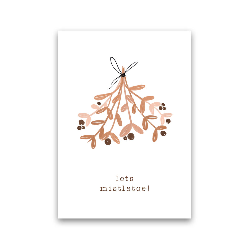 Lets Mistletoe Christmas Art Print by Orara Studio Print Only