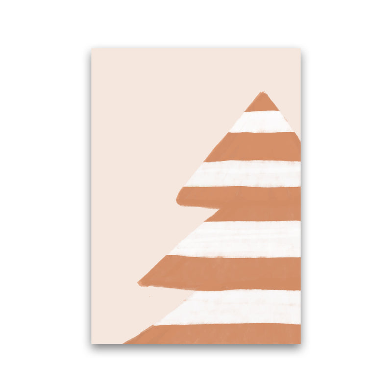 Stripey Xmas Tree Christmas Art Print by Orara Studio Print Only