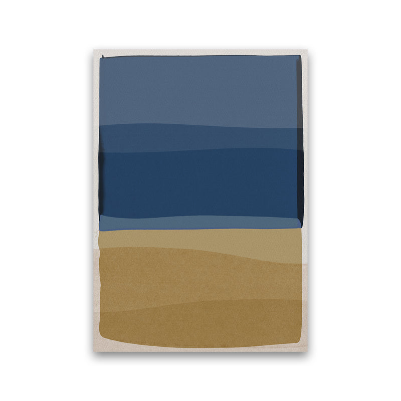 Modern Blue and Brown Abstract Art Print by Orara Studio Print Only