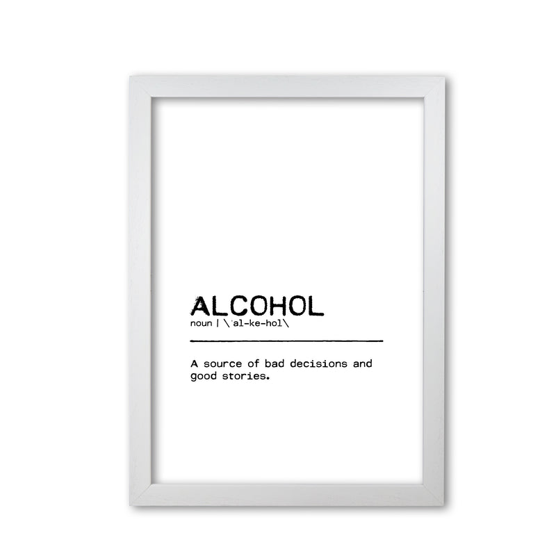 Alcohol Stories Definition Quote Print By Orara Studio White Grain