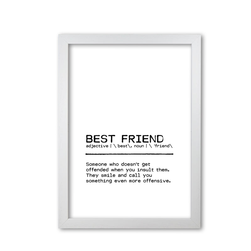 Best Friend Offend Definition Quote Print By Orara Studio White Grain